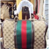 Bolsa Boston Marrom c/Verde