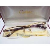 Armação Cartier Dourado c/ Haste Marrom Degradê