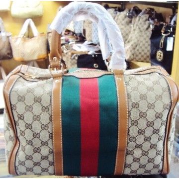 Bolsa  Boston Caramelo c/Verde